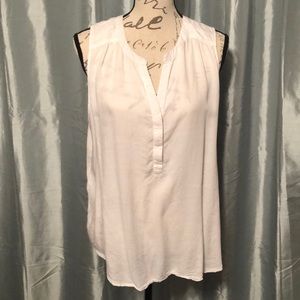 Lucky Brand White Tank Blouse with Keyhole Back